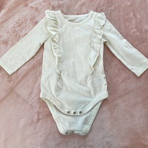 Cream and Gold Onesie - 6-9 Month Girl